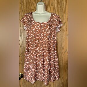Women’s AEROPOSTALE Summer Flowey Orange Floral Sundress Size Small